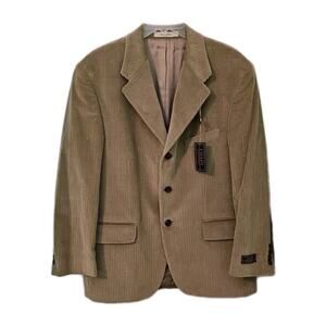 Chaps Ralph Lauren Corduroy Suit Jacket Blazer 42S Preppy Academia Wide Wale